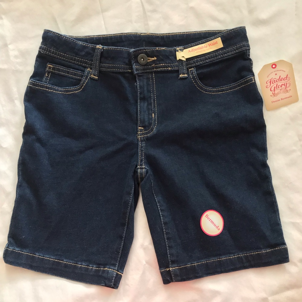 🌸NEW Faded Glory Girls Soft Denim Shorts